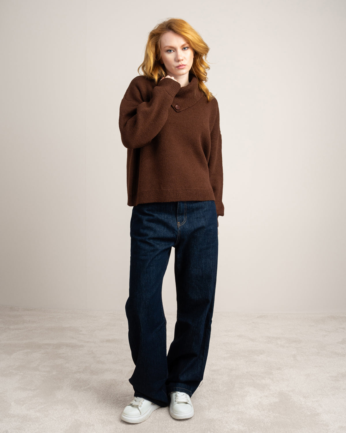 Knitwear Pullover - With Button Neck