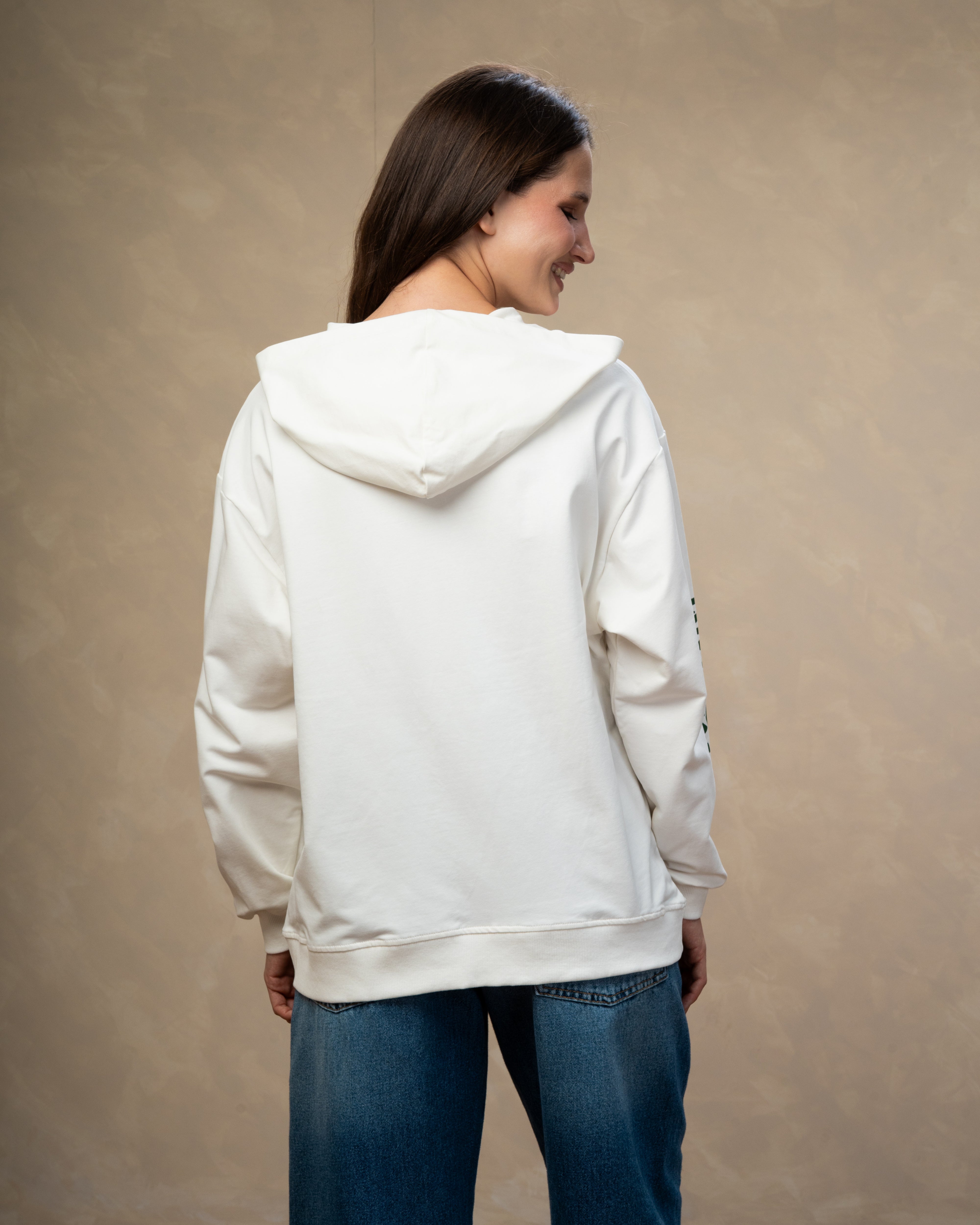 Heart Text Print Sweatshirt