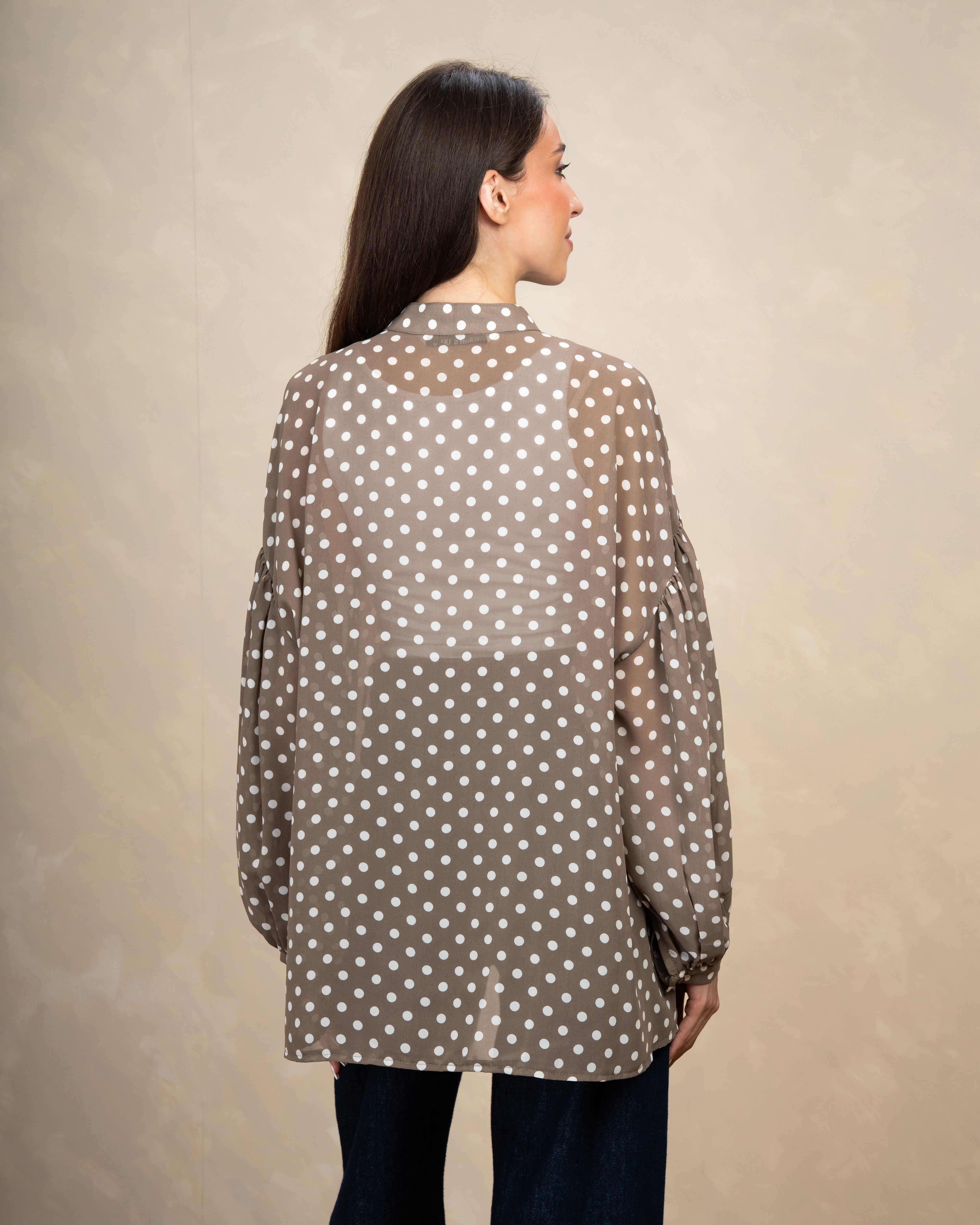 Long Polka Dot Shirt In Different Colors