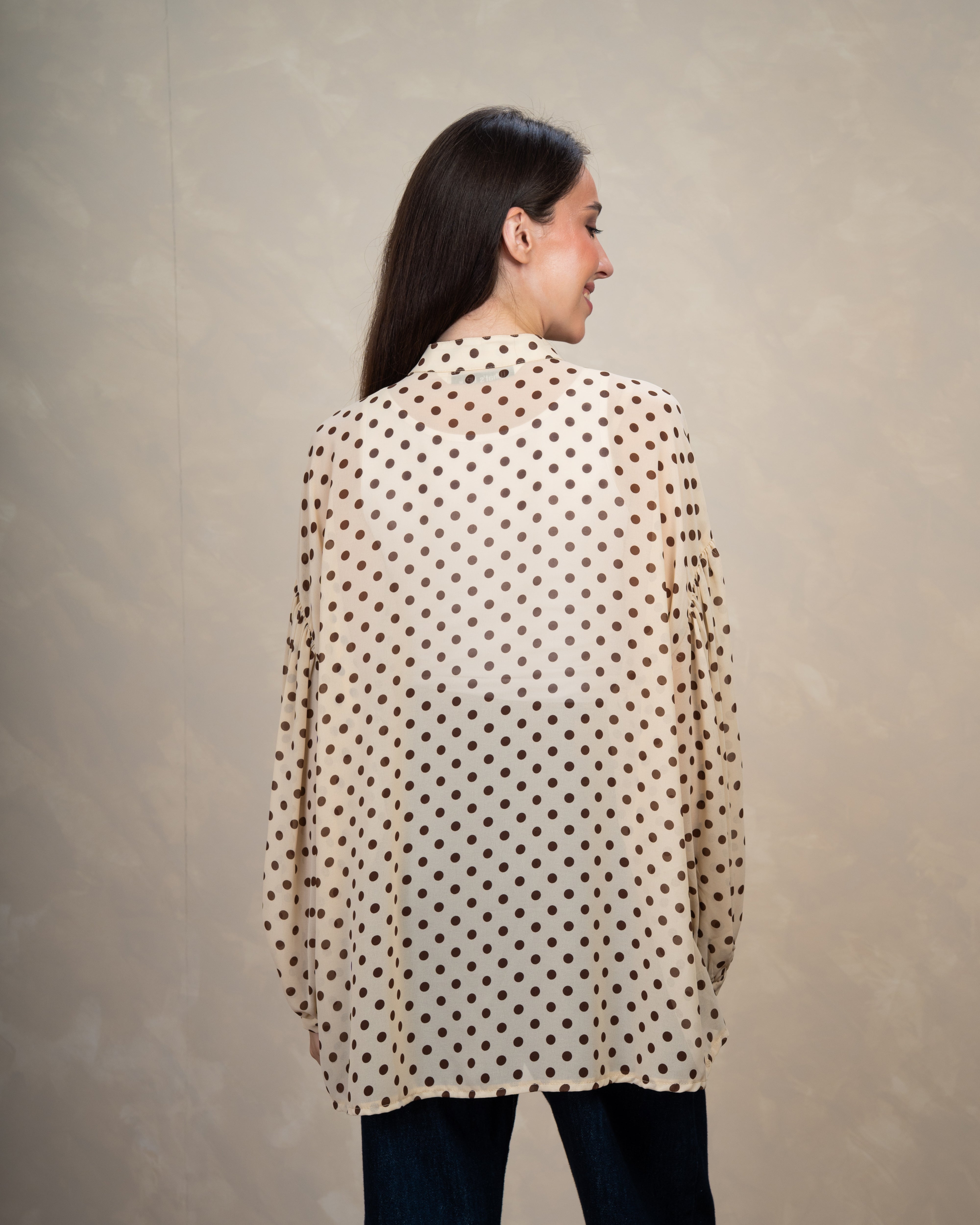 Long Polka Dot Shirt In Different Colors