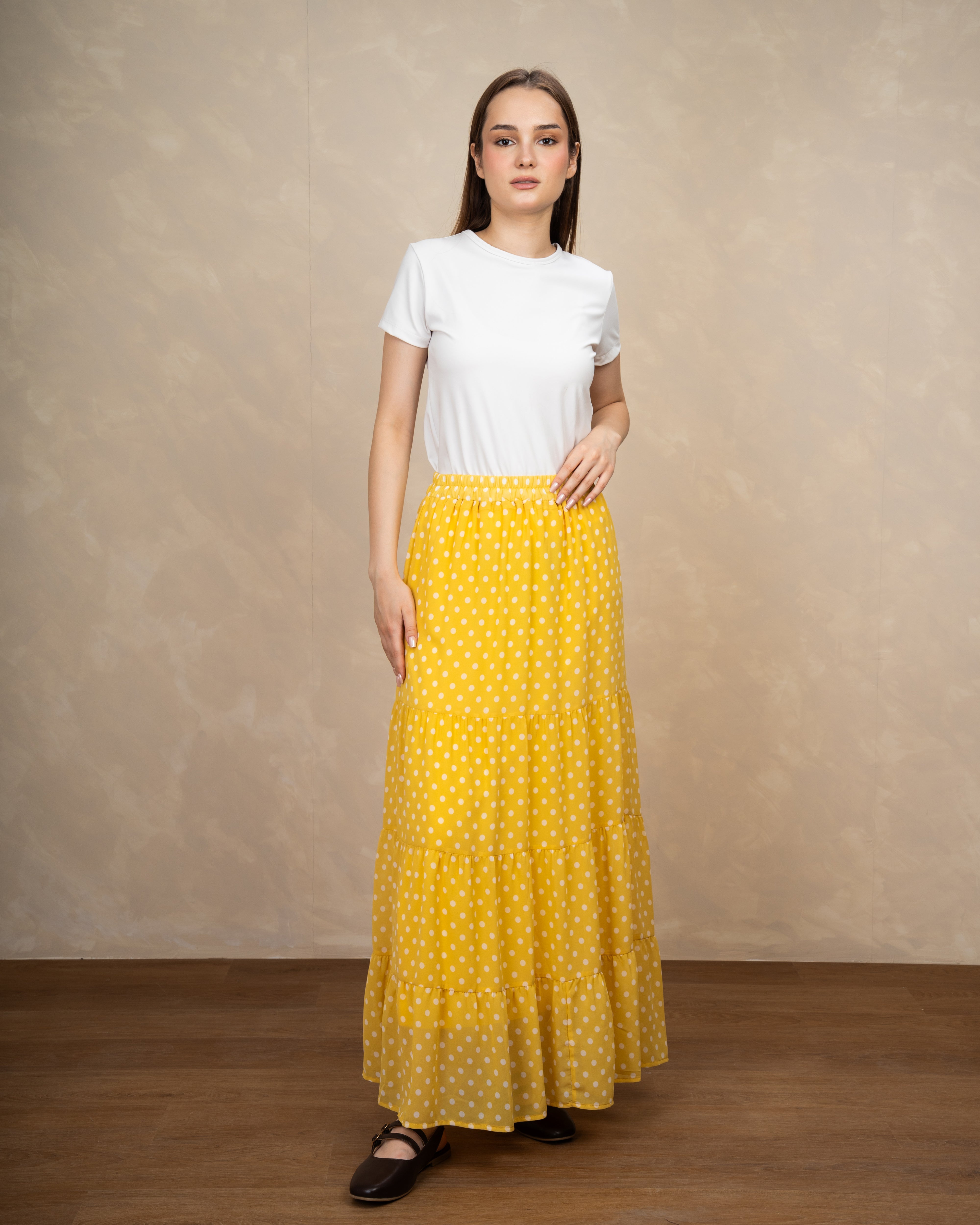 Long Polka Dot Skirt