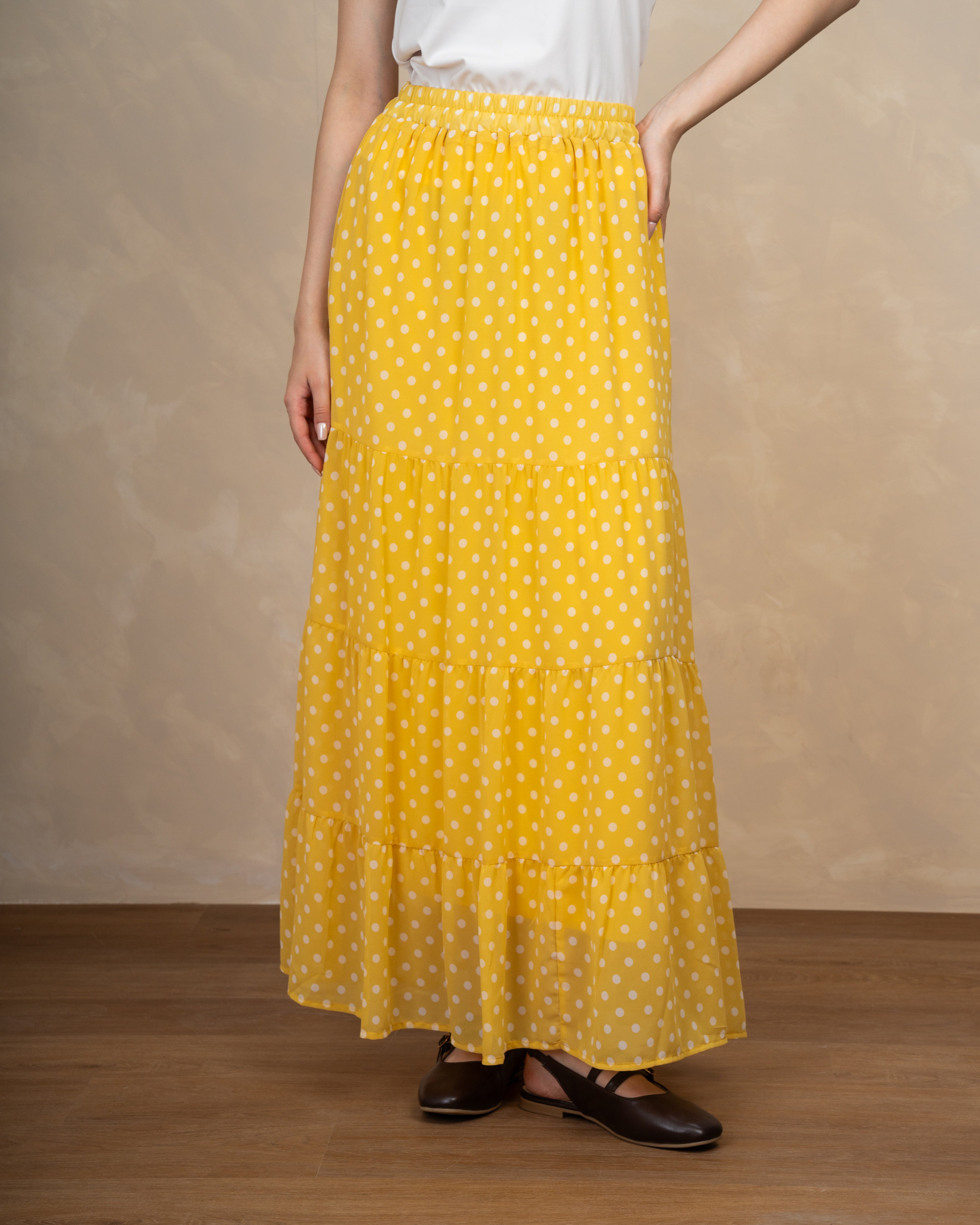 Long Polka Dot Skirt