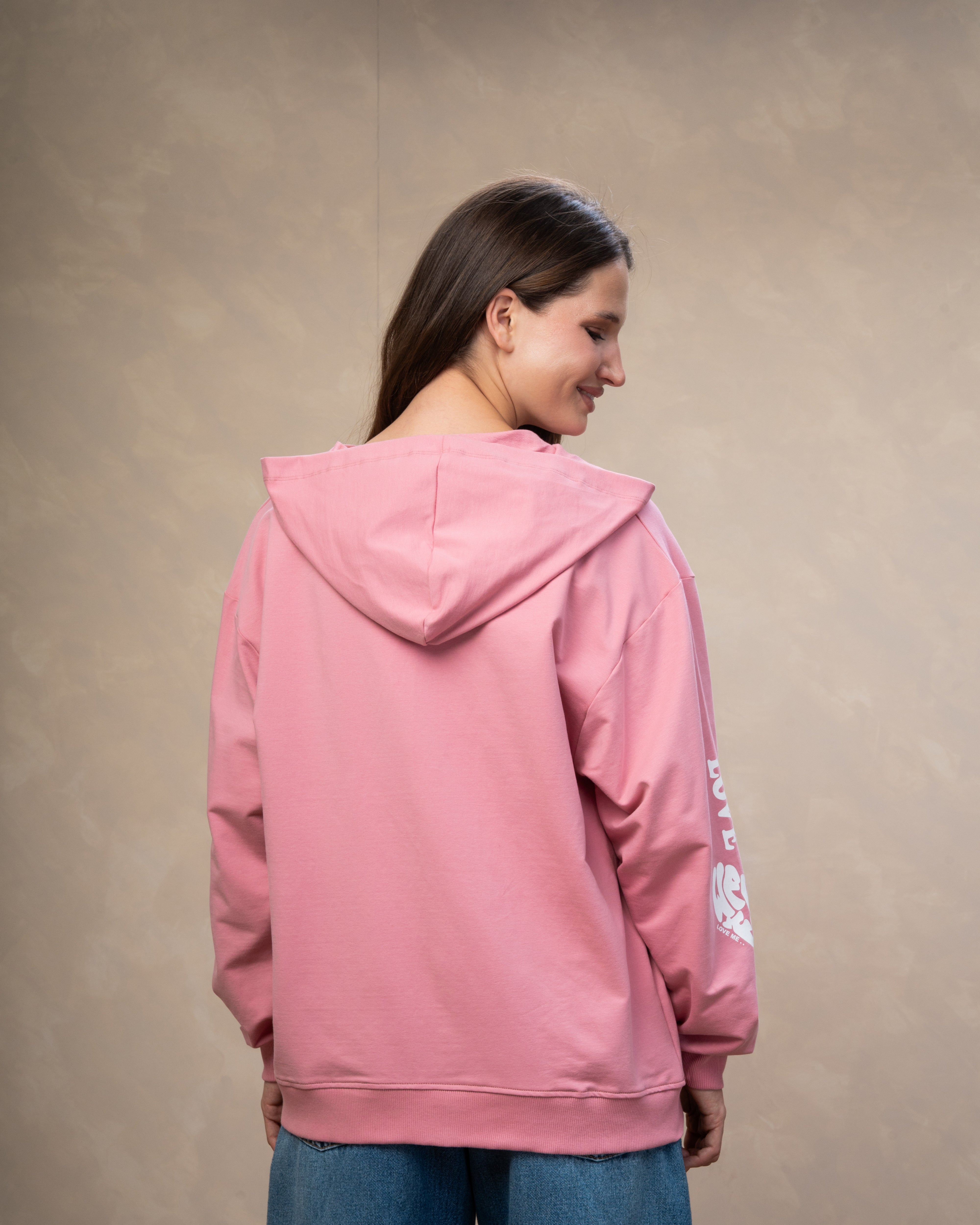 Heart Text Print Sweatshirt