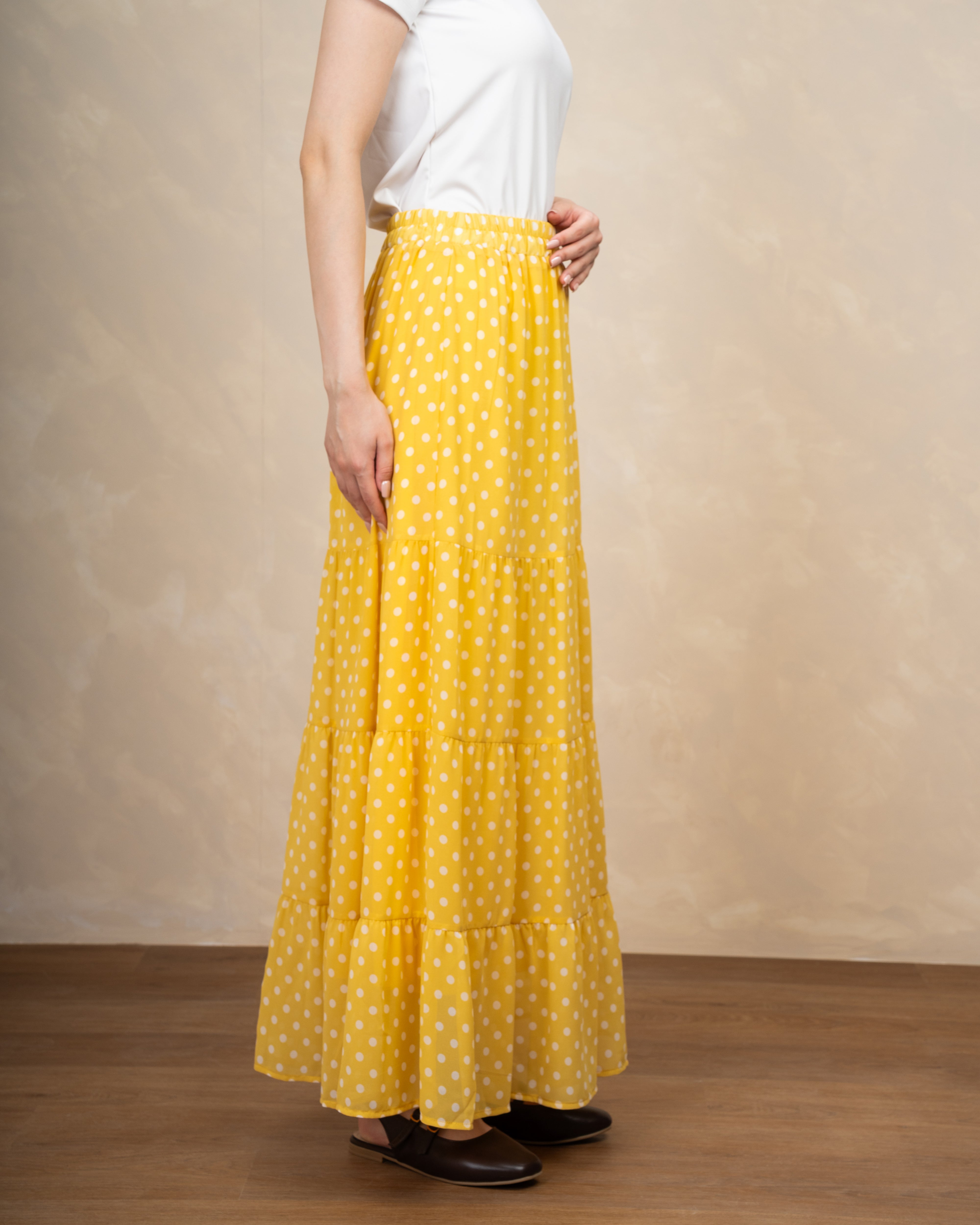 Long Polka Dot Skirt