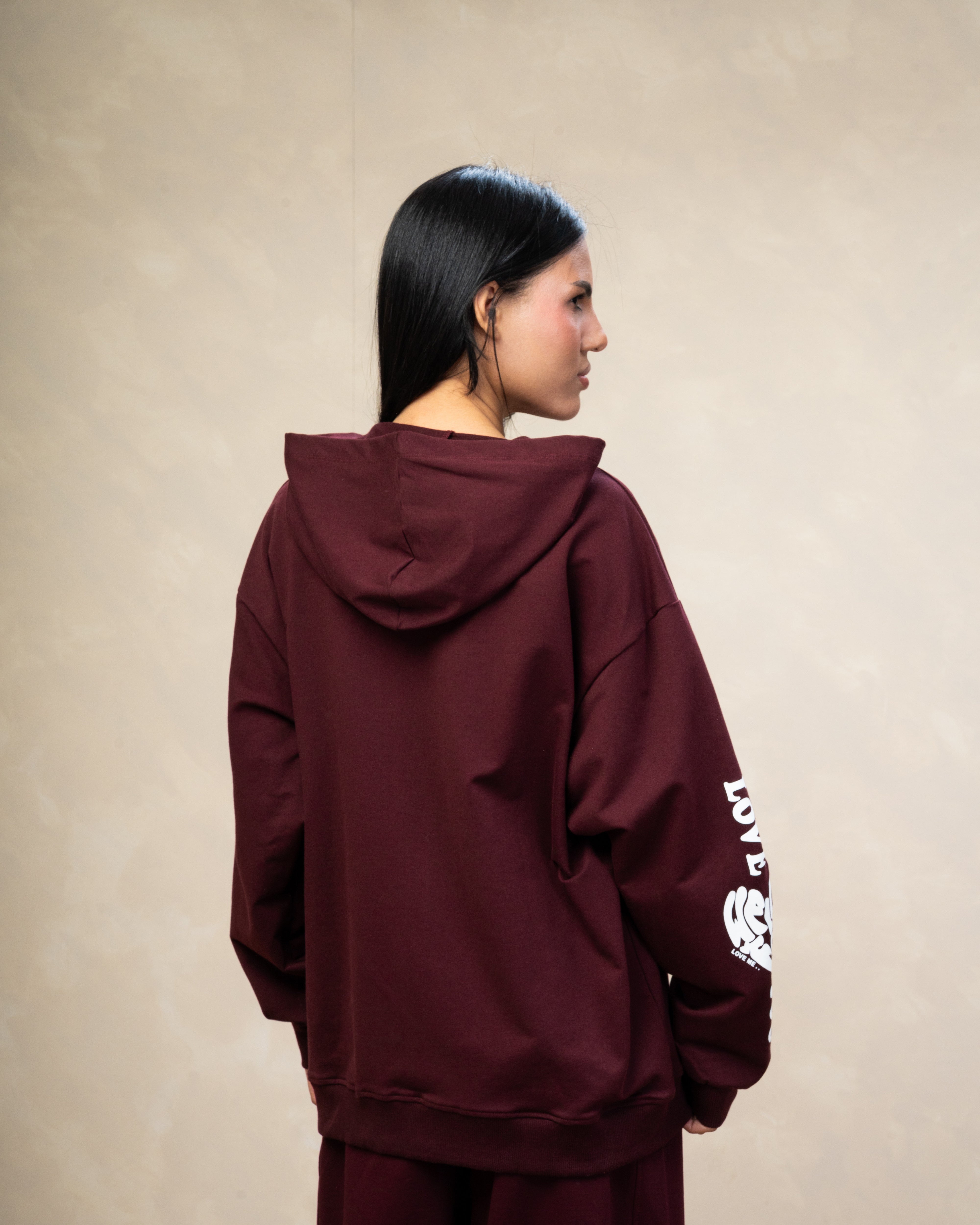 Heart Text Print Sweatshirt