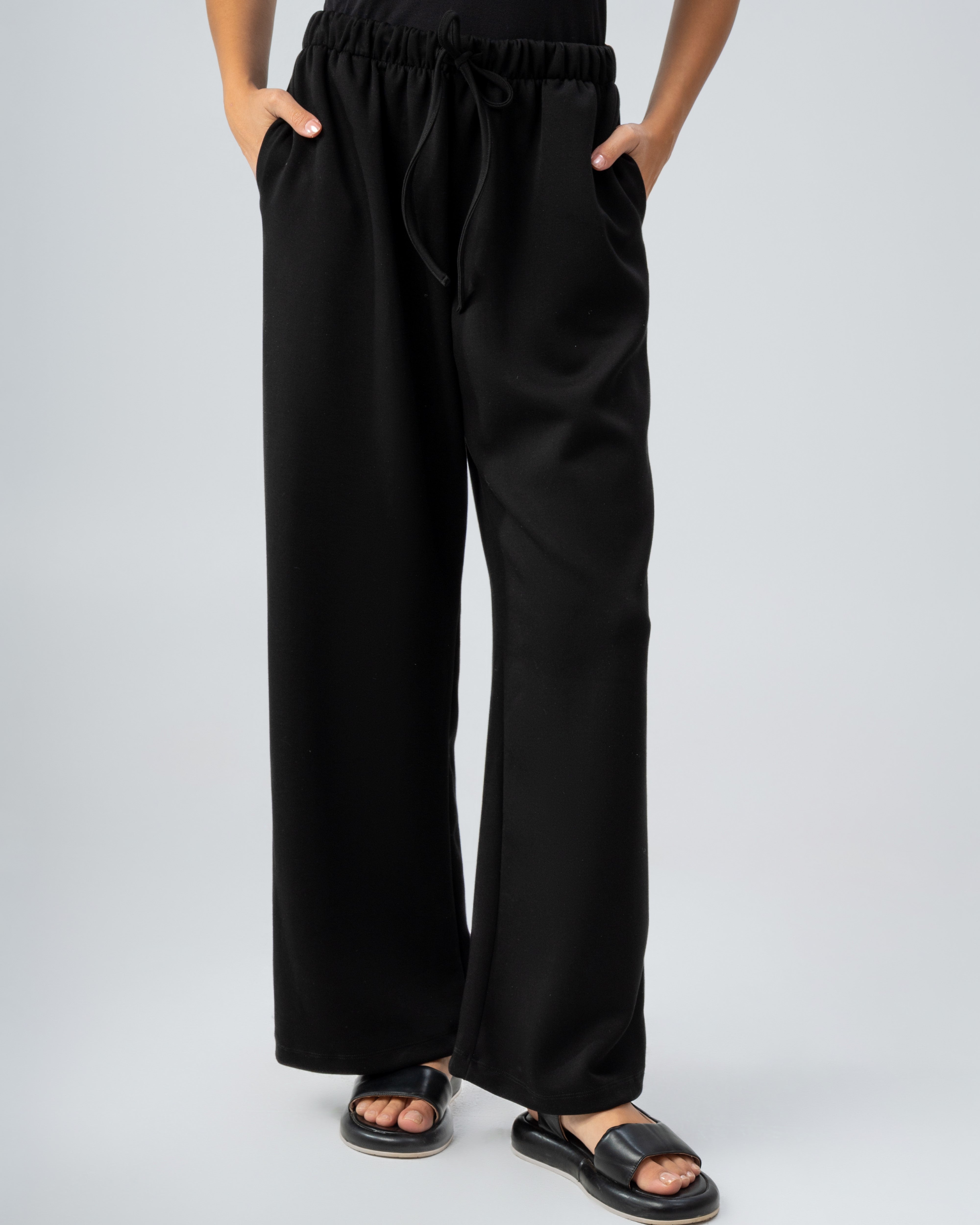Colored Melton Trouser With Drawstring