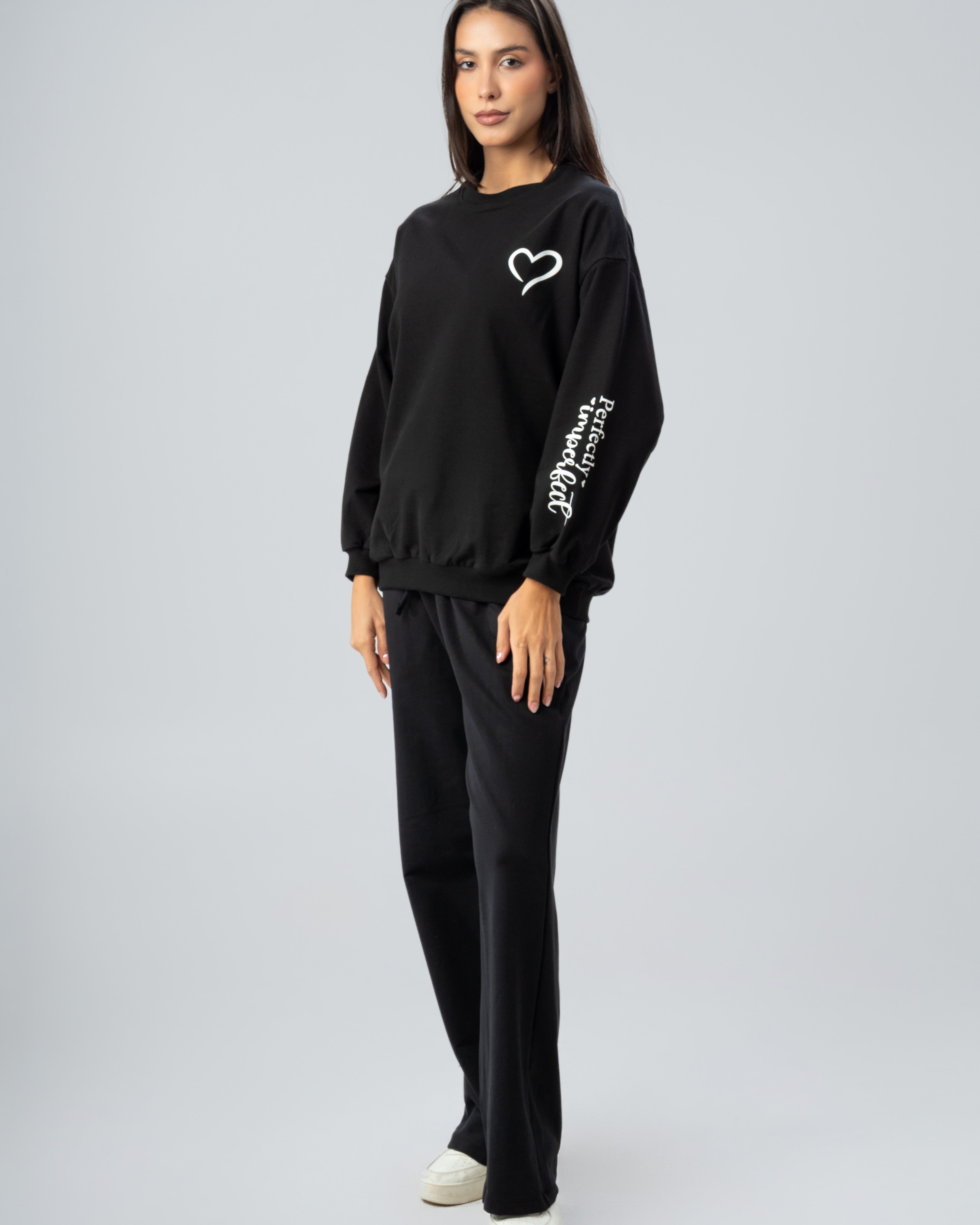 Heart Chest Print Sweatshirt