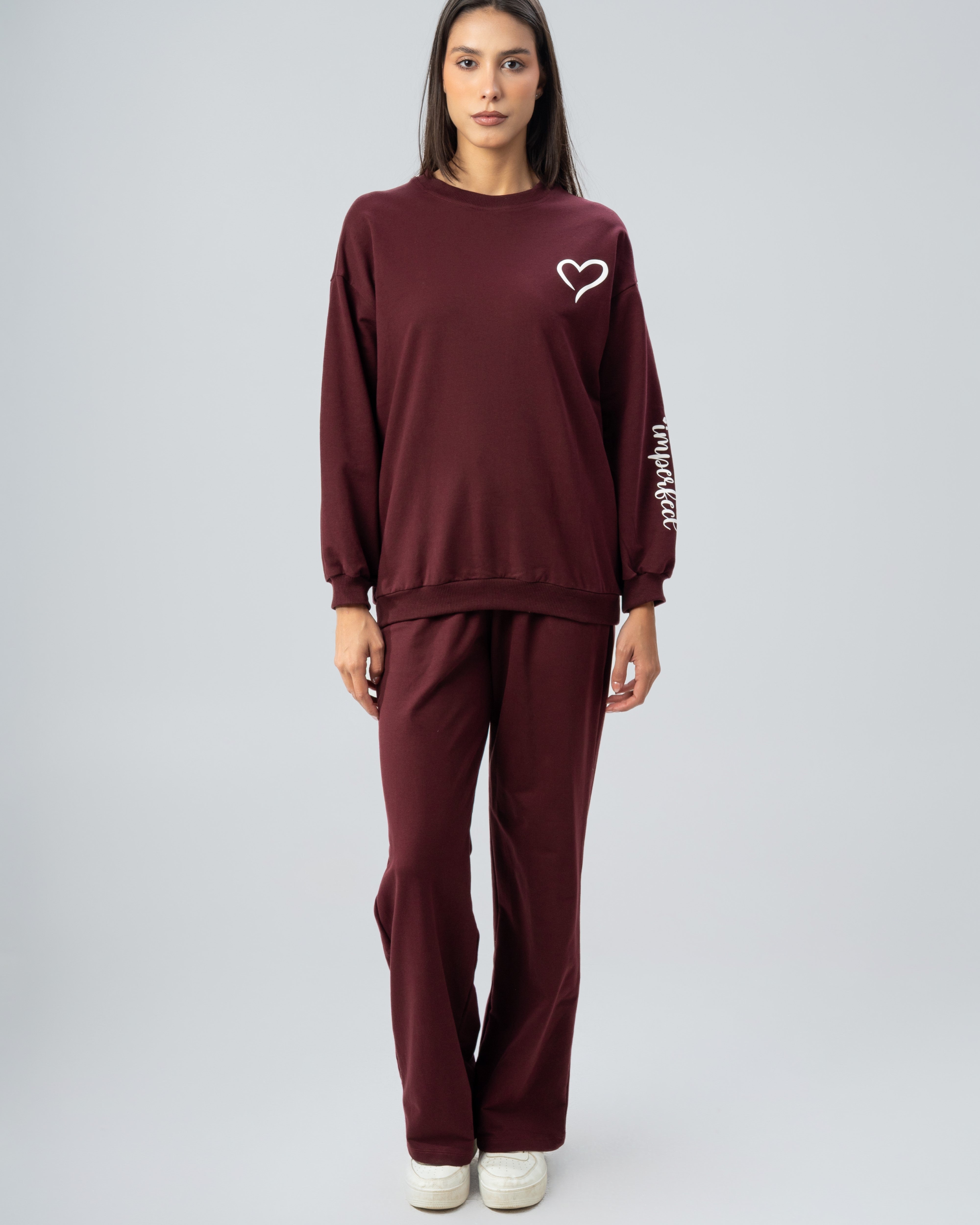 Heart Chest Print Sweatshirt