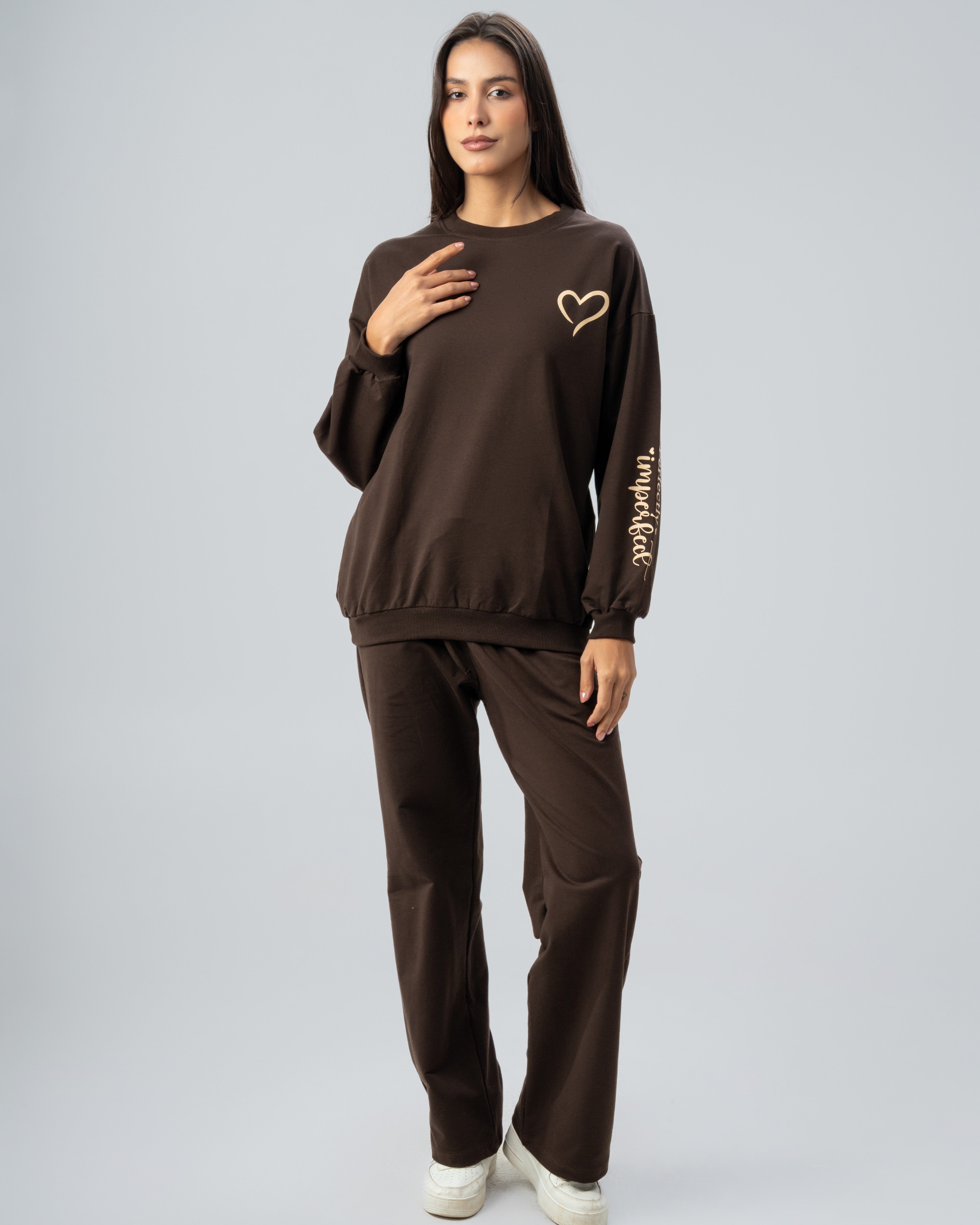 Heart Chest Print Sweatshirt