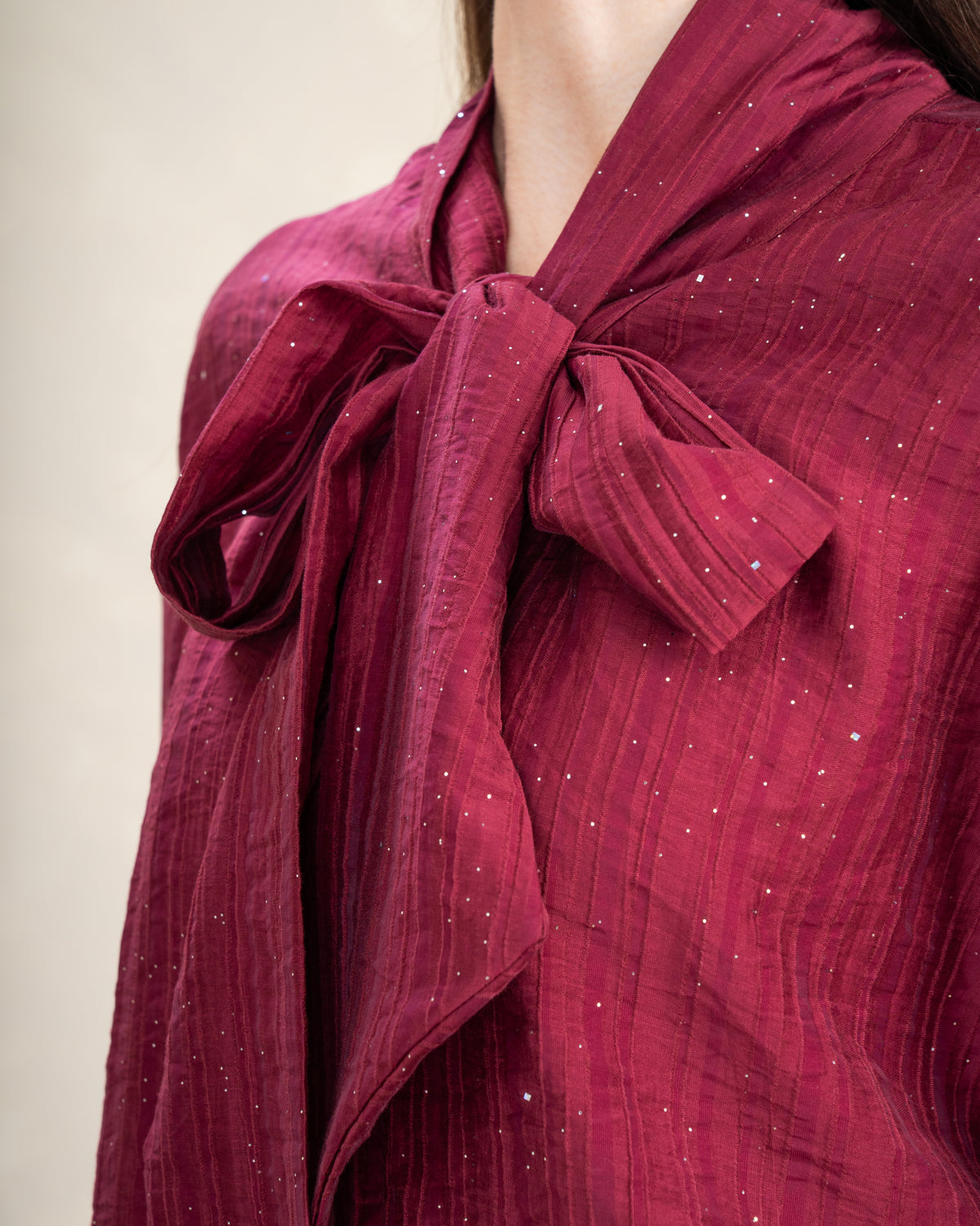 Blouse With Mini Pearl Dots