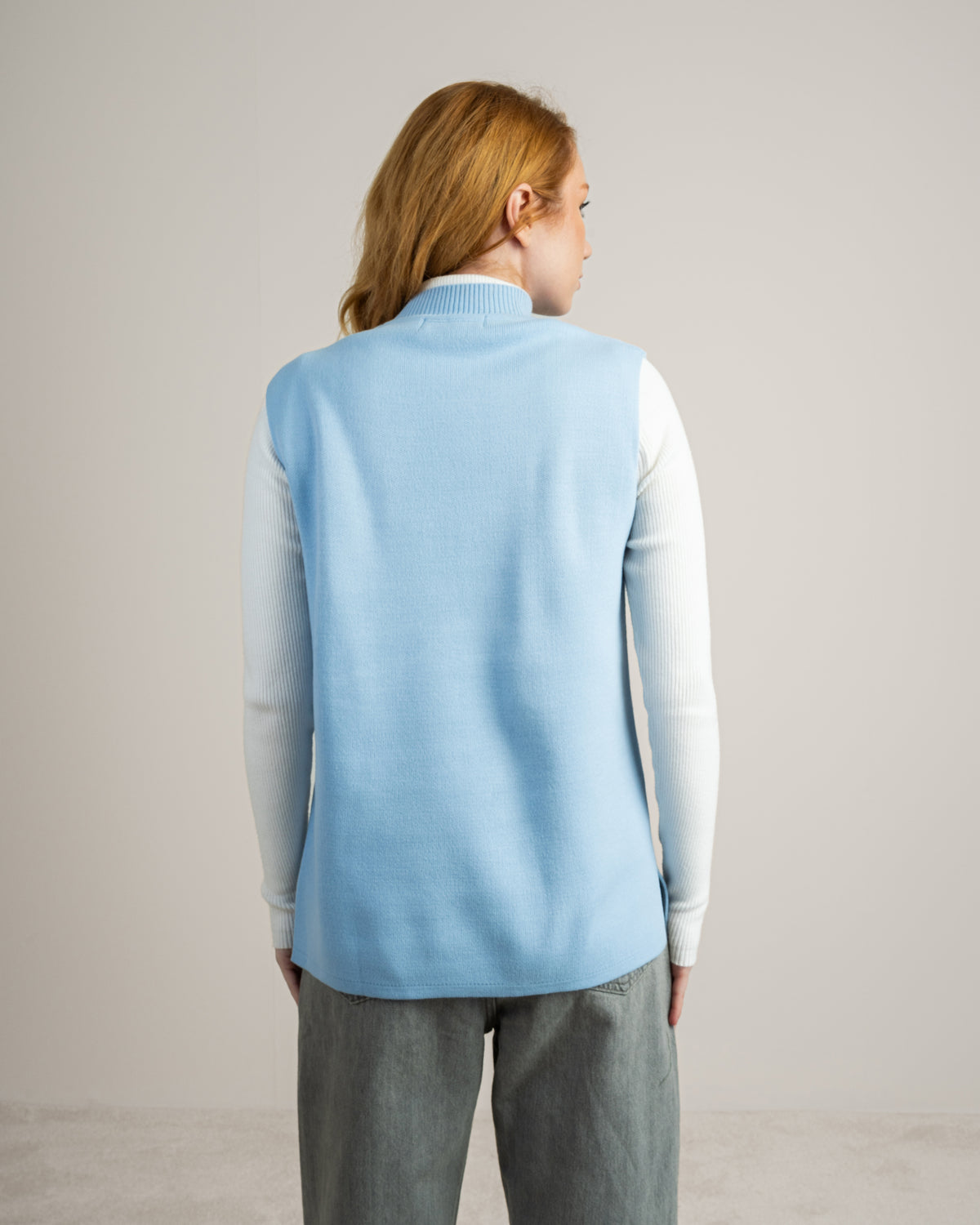 Plain Sleeveless Knitwear Vest