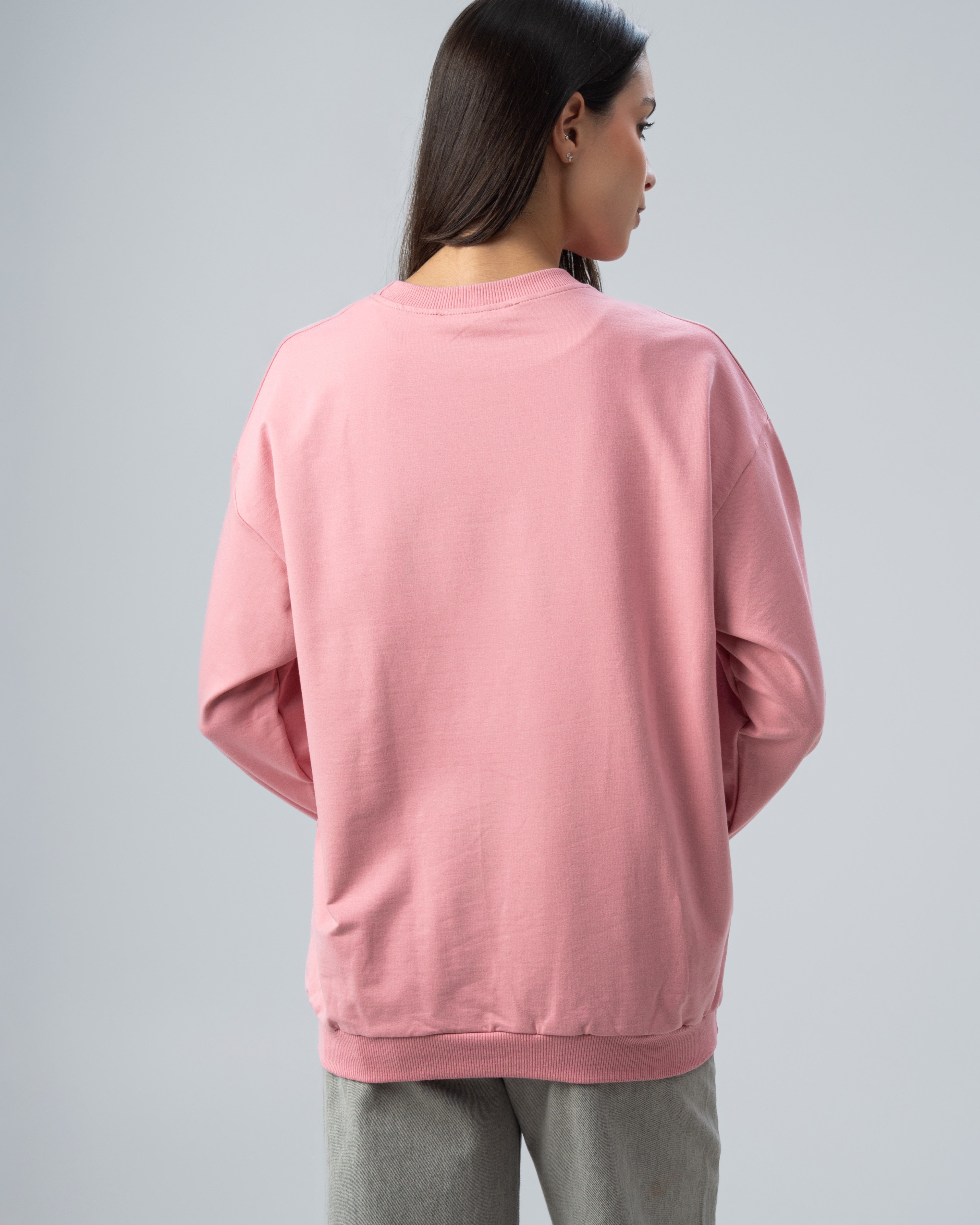 Bow And Text Print Sweatshirt