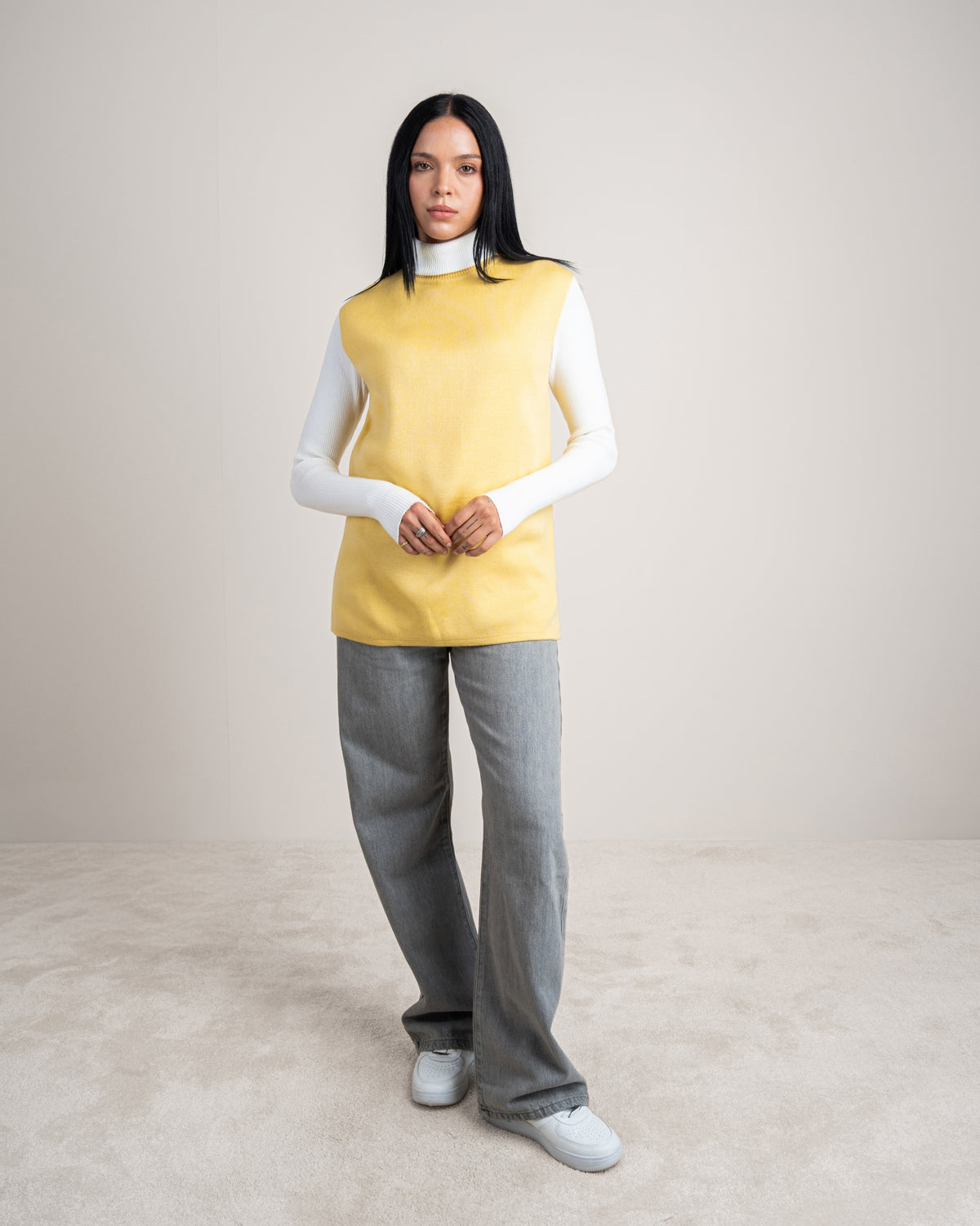Plain Sleeveless Knitwear Vest