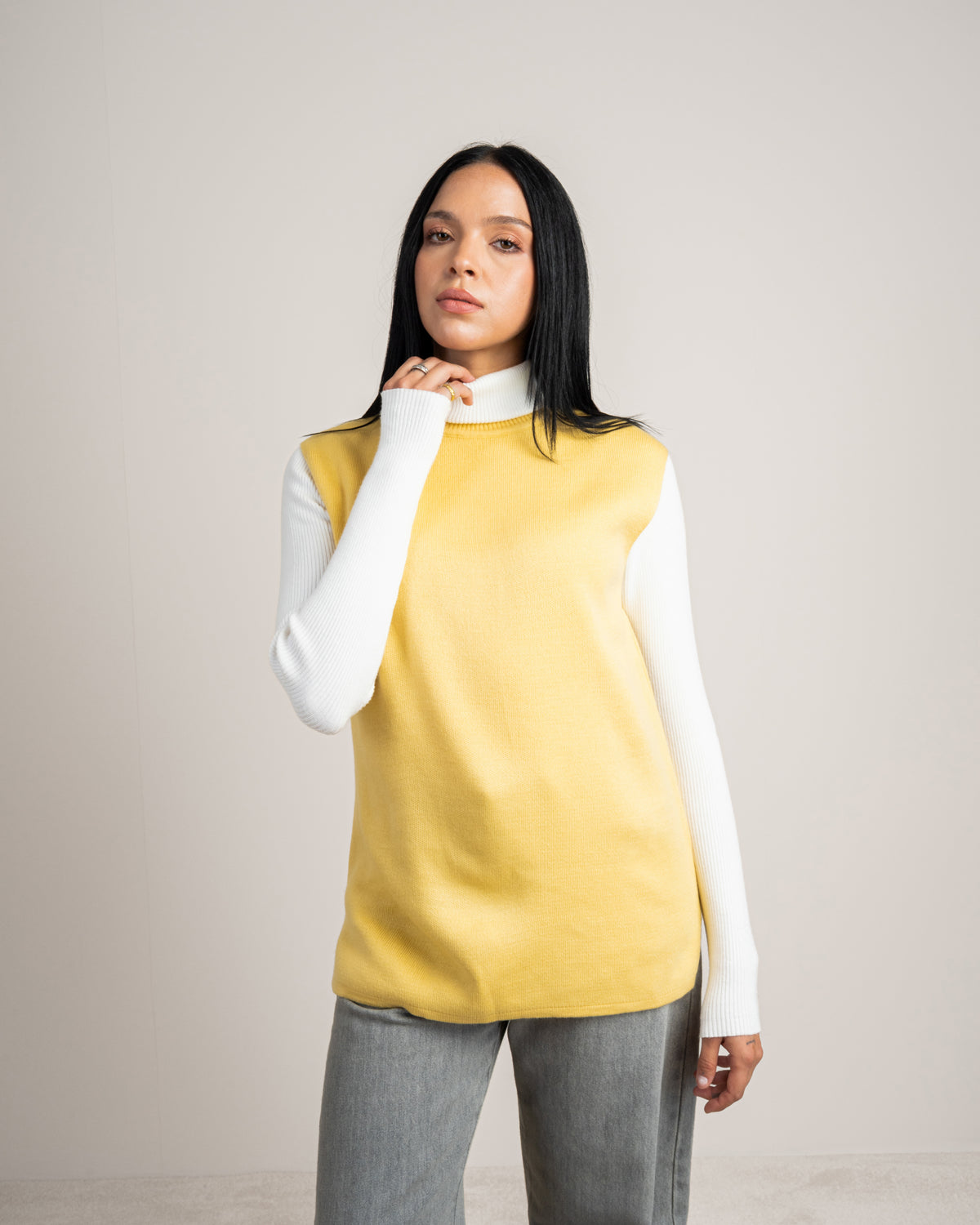 Plain Sleeveless Knitwear Vest