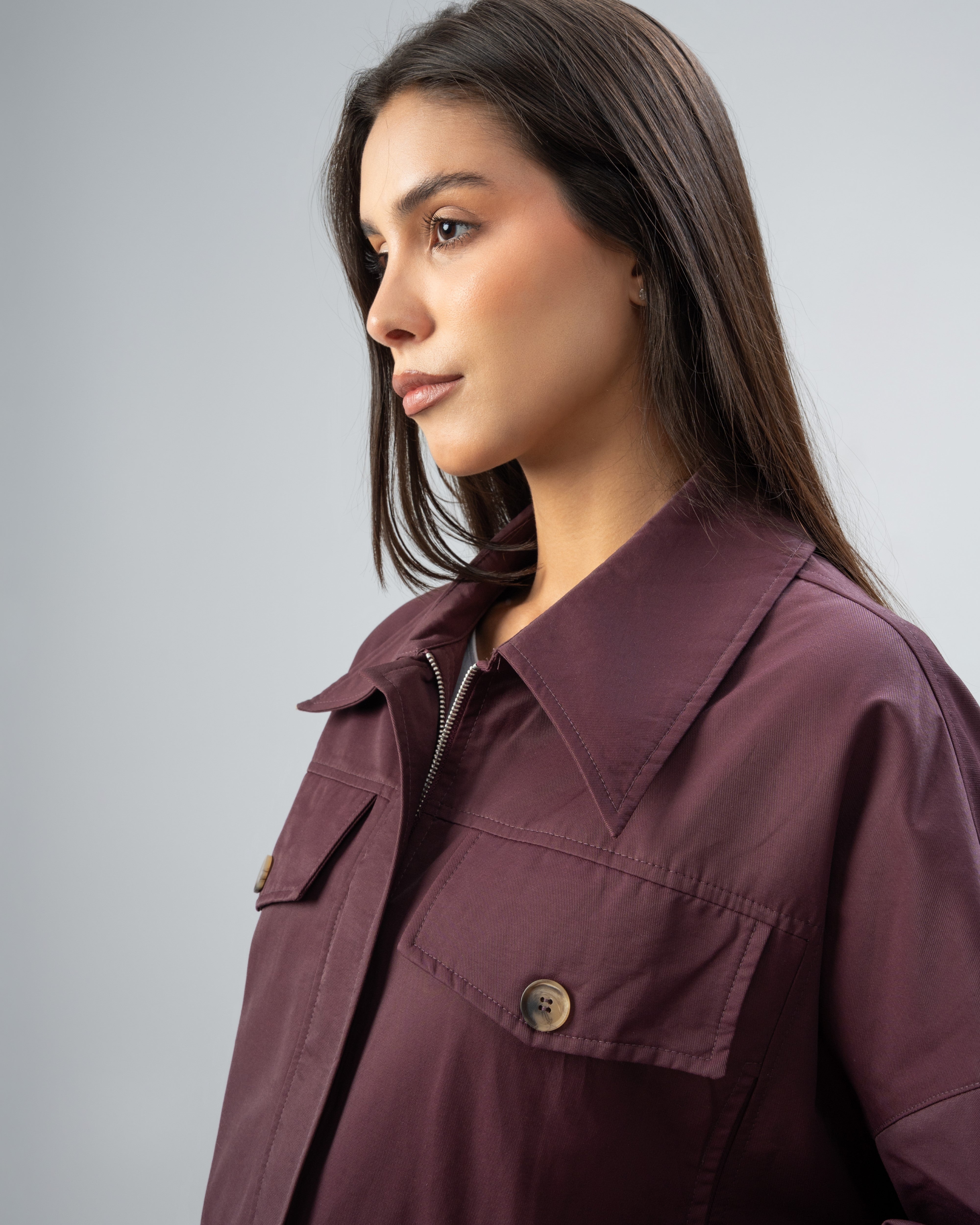 Gabardine Jacket - With Chest Pockets