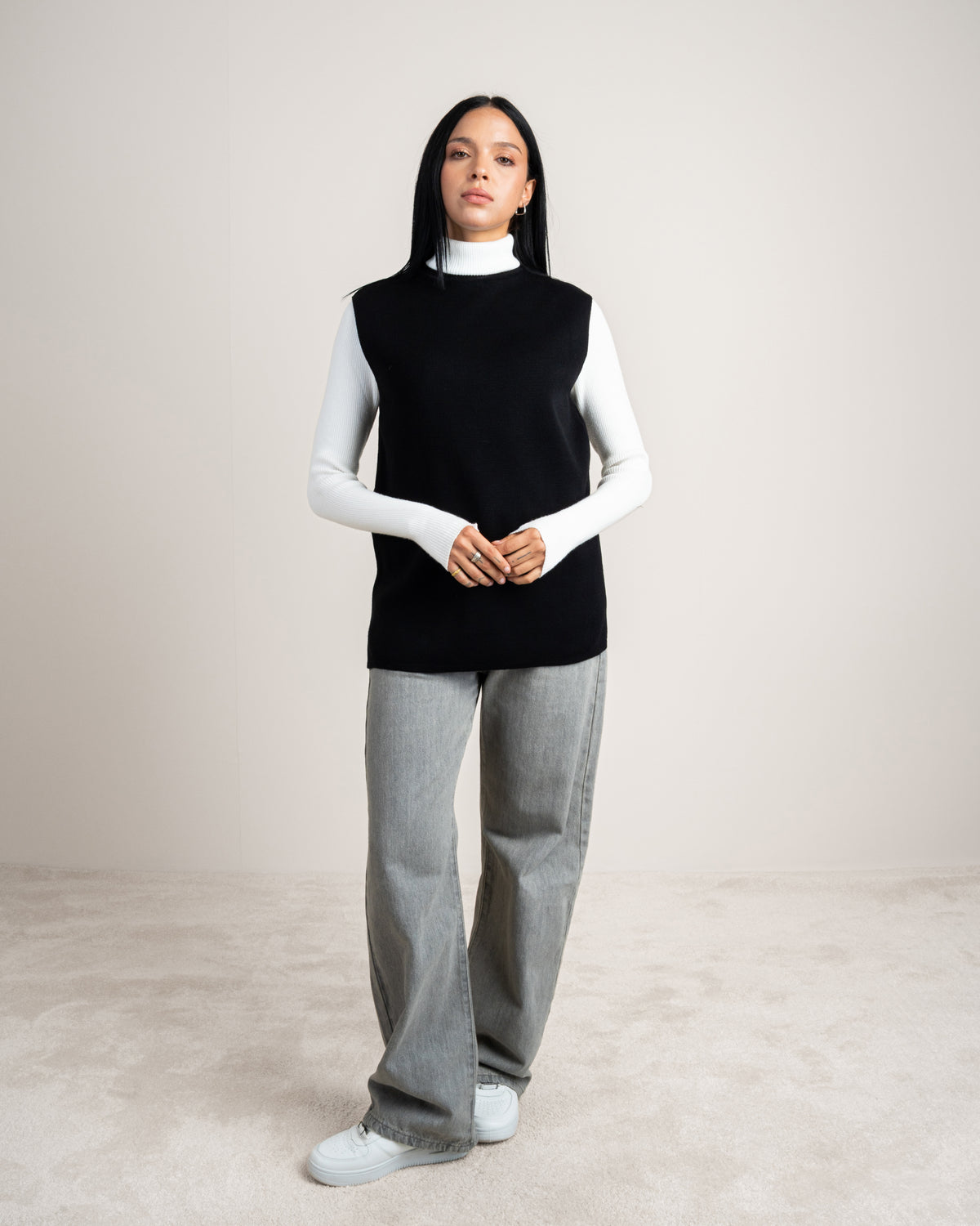 Plain Sleeveless Knitwear Vest