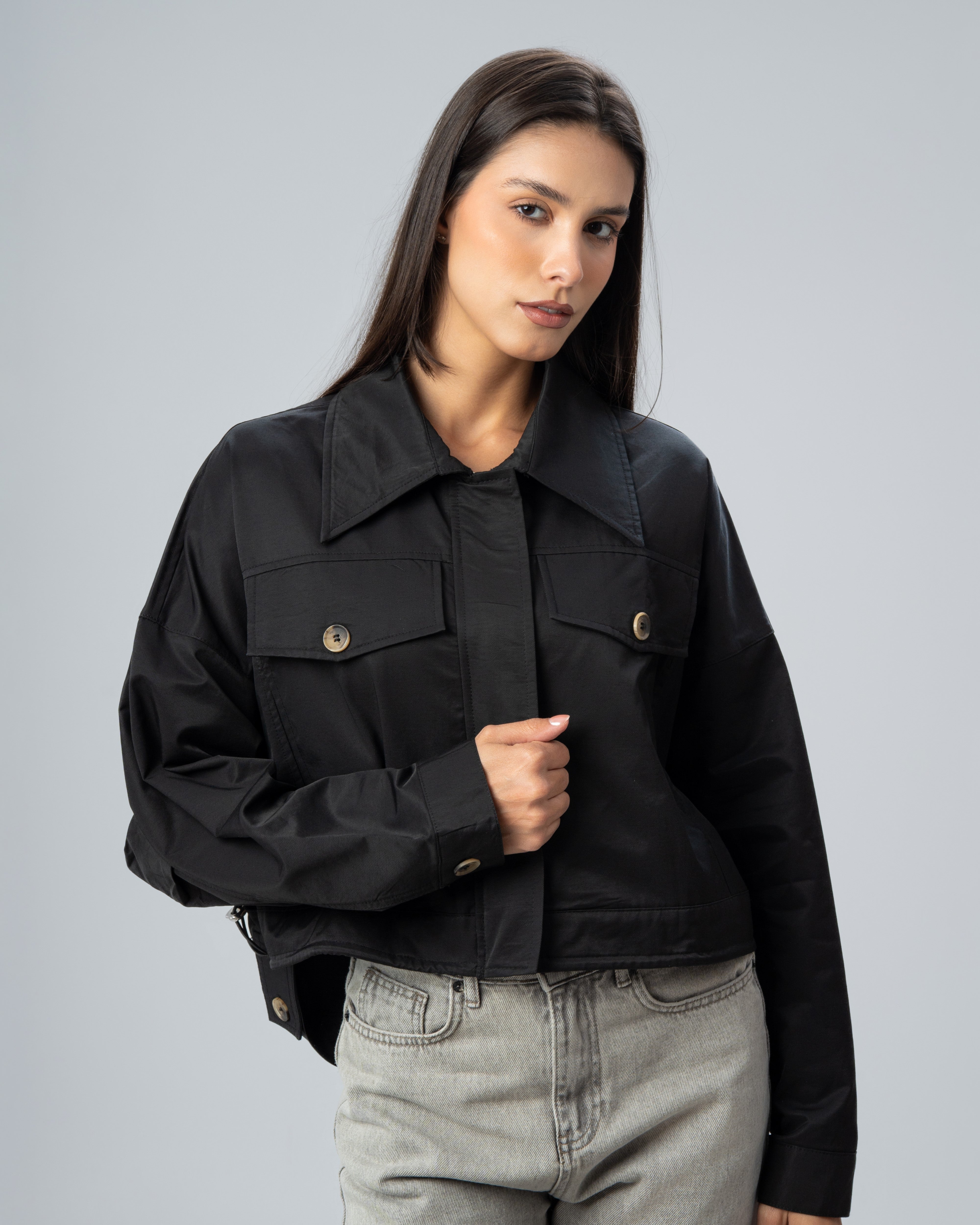 Gabardine Jacket - With Chest Pockets