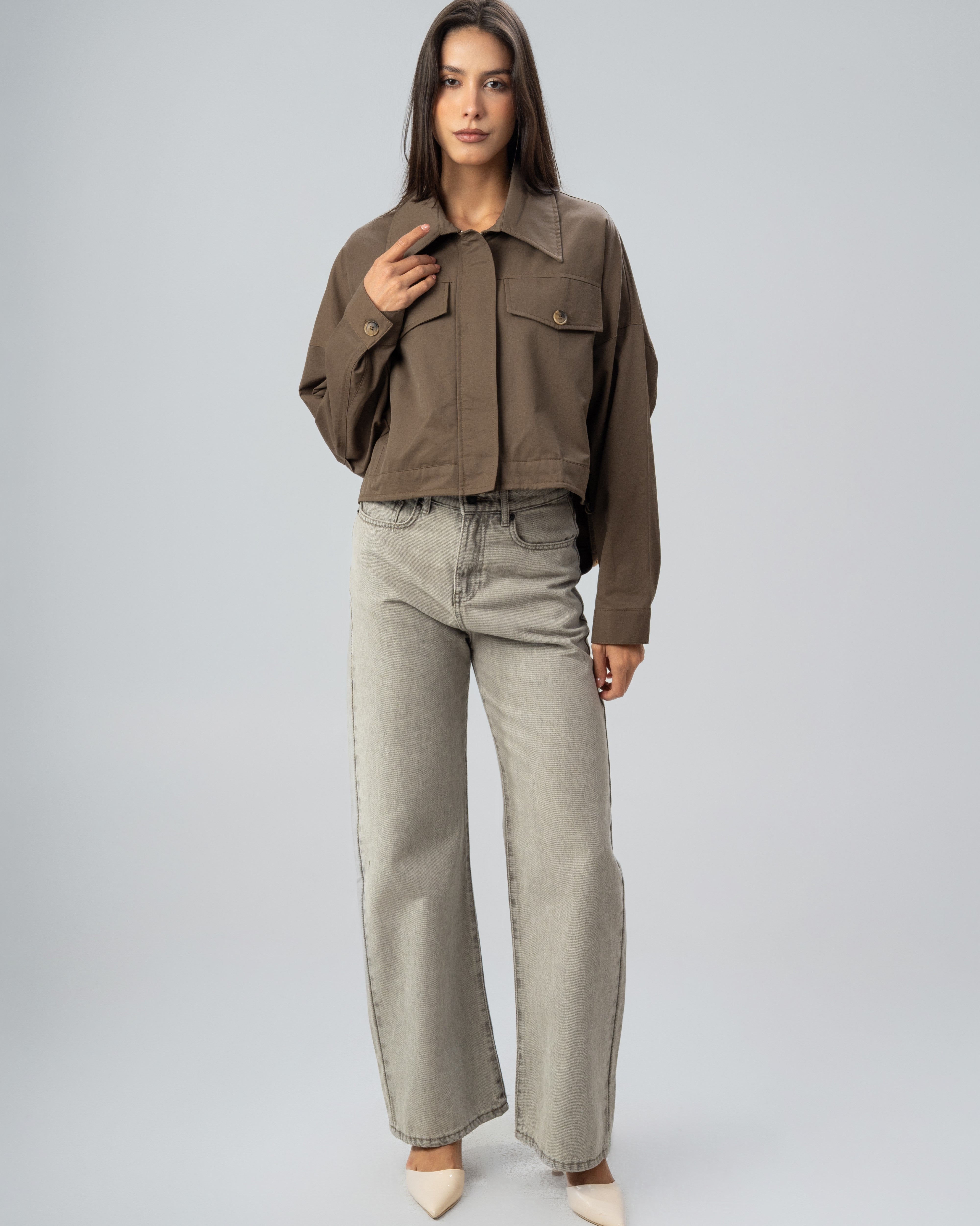 Gabardine Jacket - With Chest Pockets