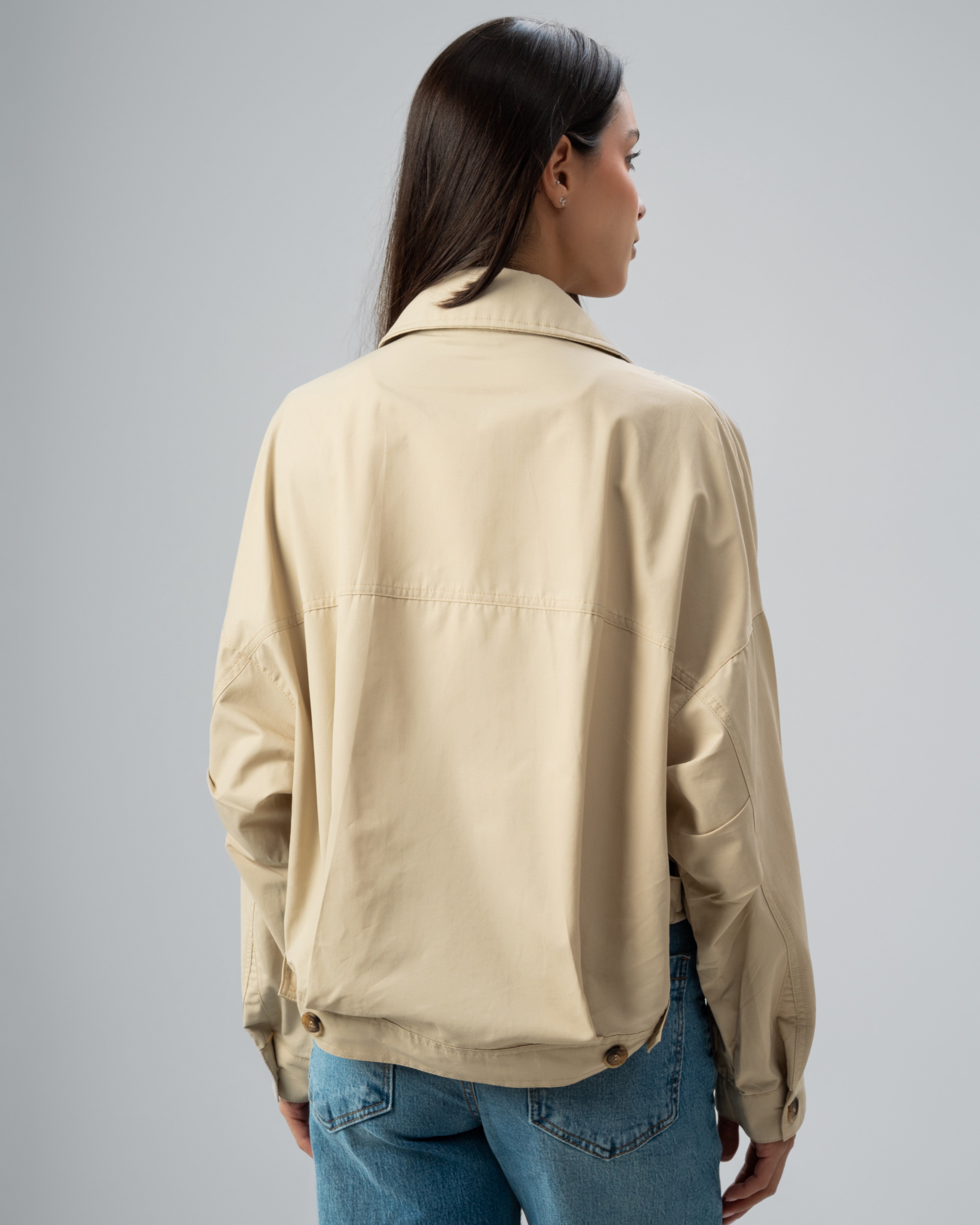 Gabardine Jacket - With Chest Pockets
