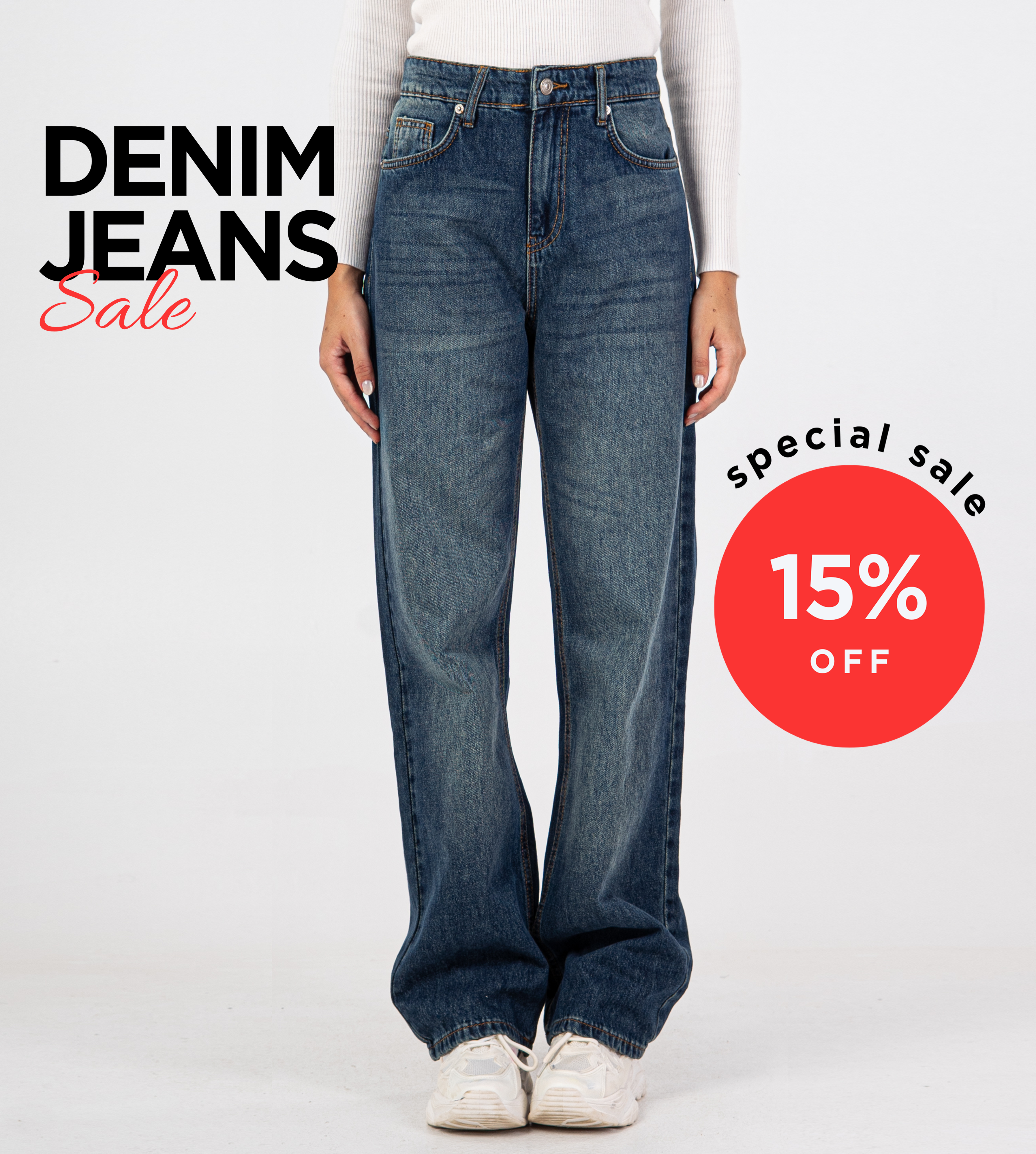 Jeans Trouser – Wide Leg (Different Colors)