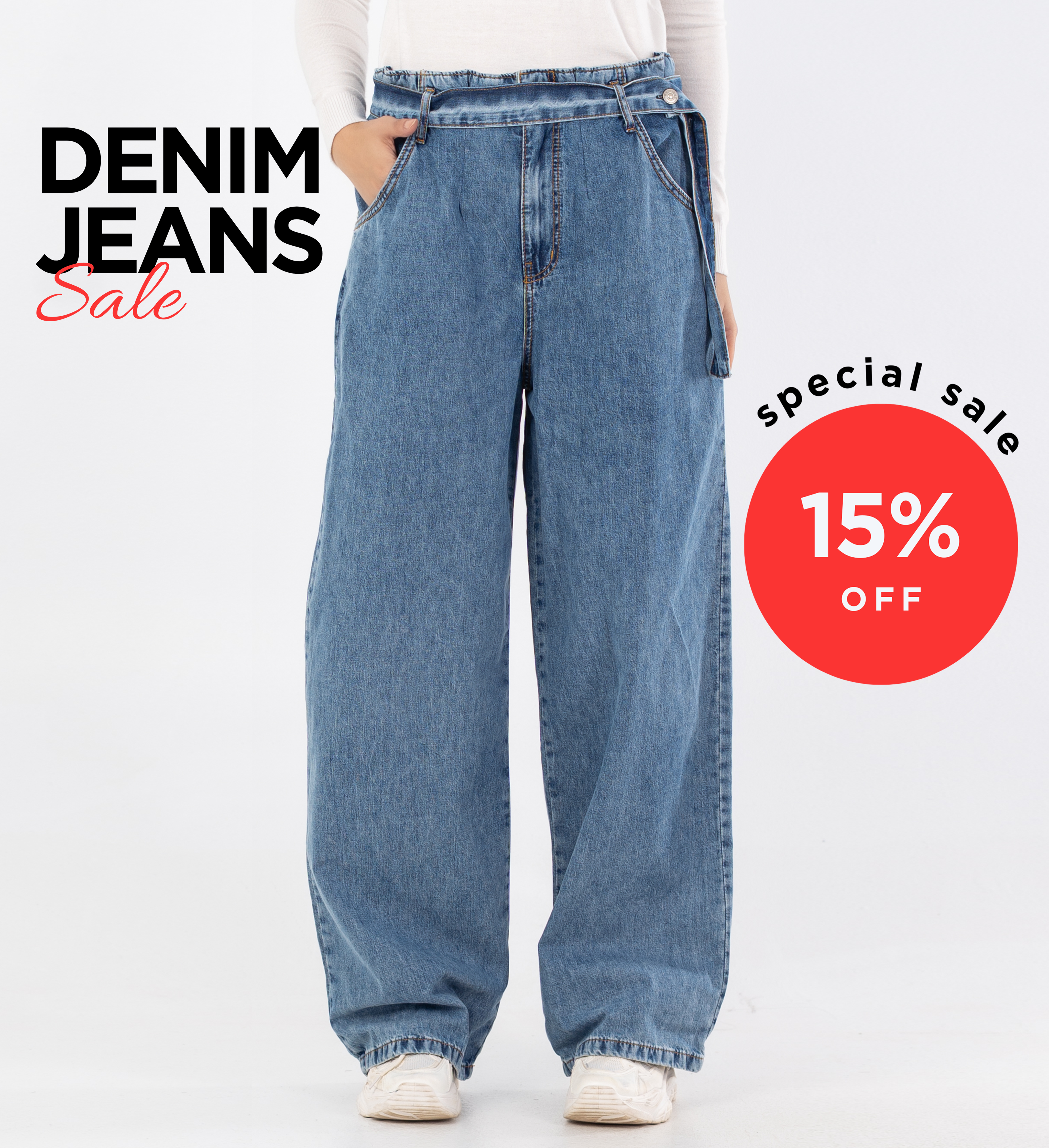 Mom-Fit Jeans – With Belt