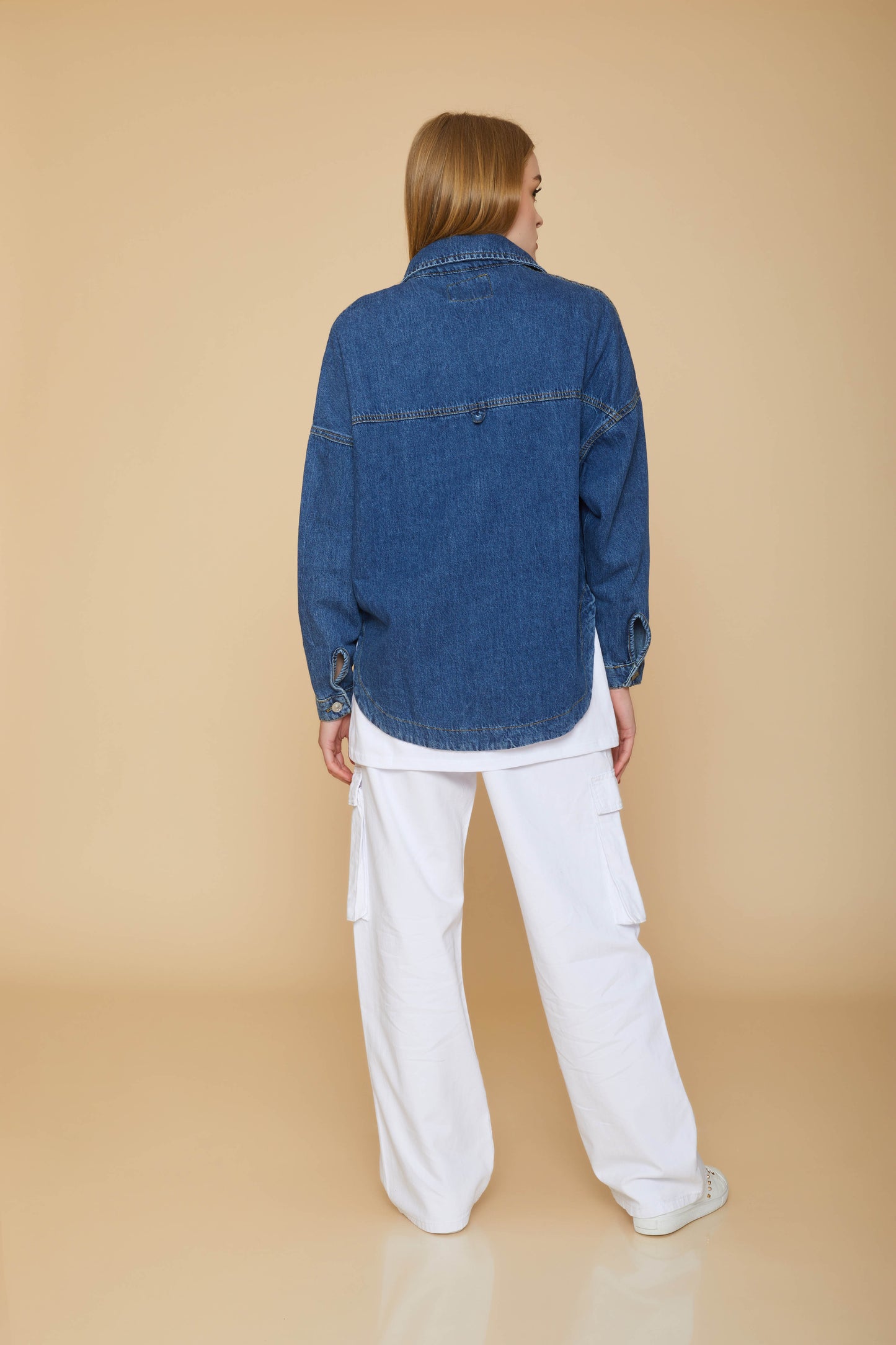 Jeans jacket - (2 pockets - wide)